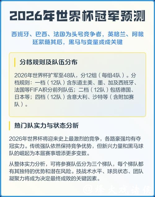2026世界杯赛事预测技巧大全 2026世界杯赛事预测技巧大全